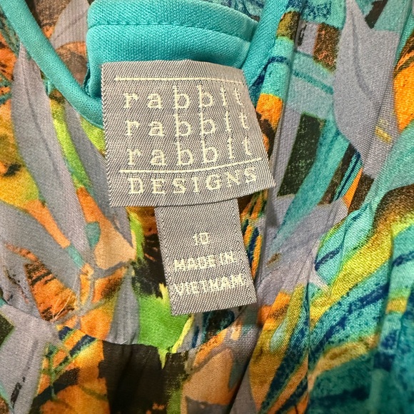 Rabbit Rabbit Rabbit Leaf Print Midi Dress - Picture 3 of 3